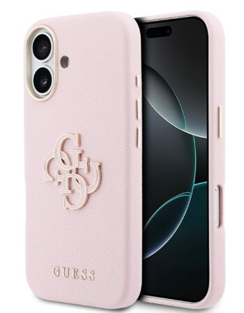 GUESS Калъф Apple iPhone 17, PU 4G Resin Metal Logo /розов/ - GUHCP17S5PS4RGGP
