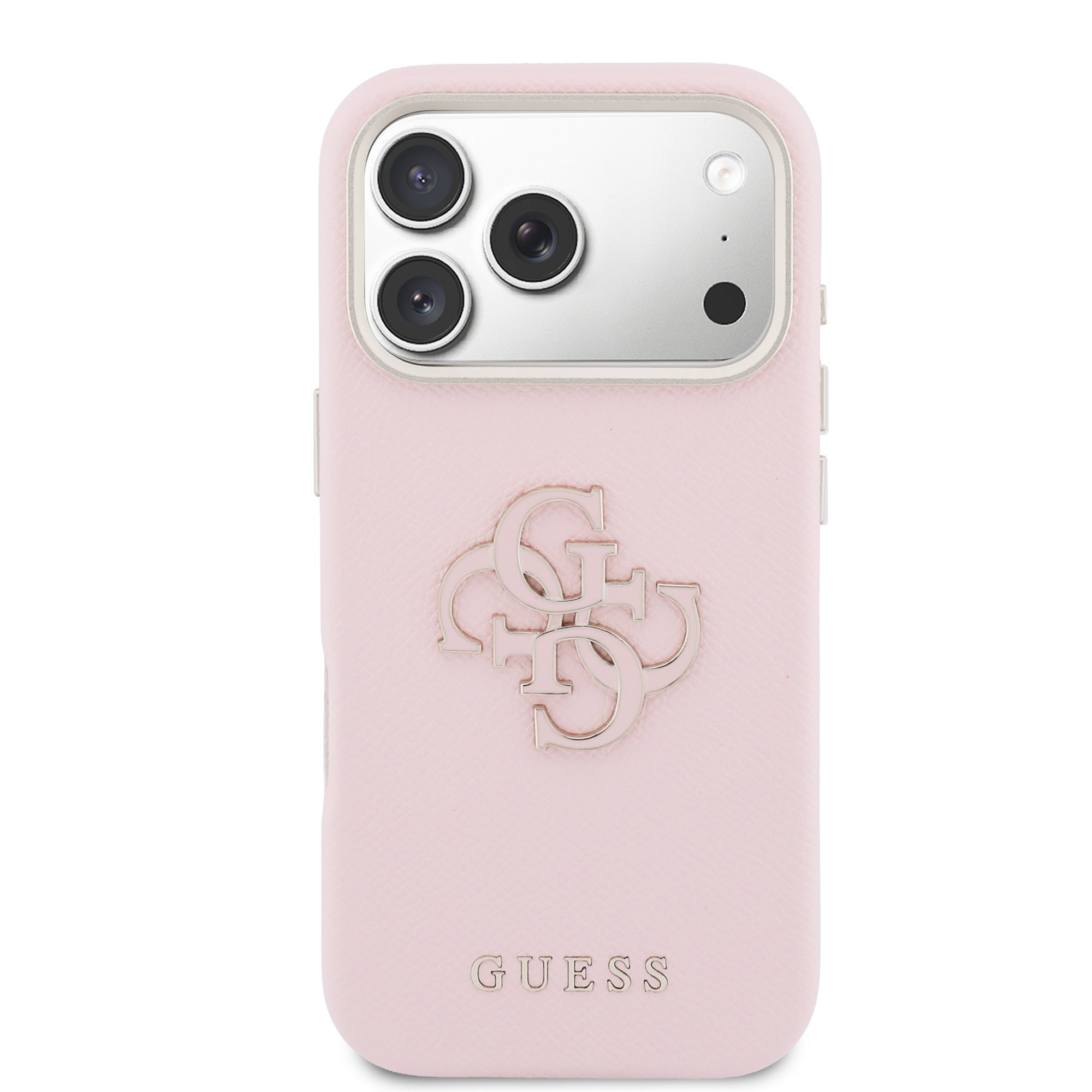 GUESS Калъф Apple iPhone 17 Pro, PU 4G Resin Metal Logo /розов/ - GUHCP17L5PS4RGGP – снимка 3