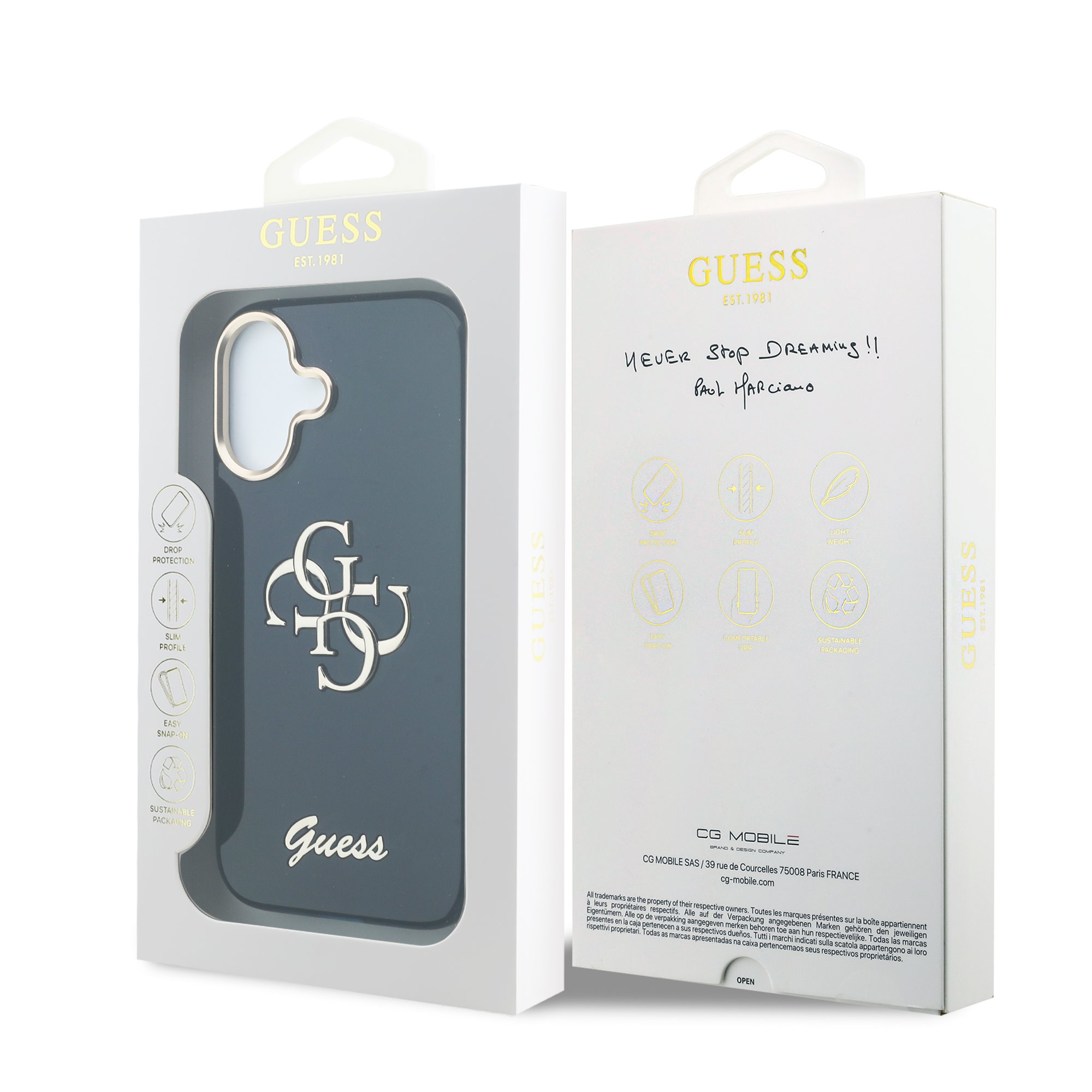 GUESS Калъф Apple iPhone 17, IML 4G Script Metal Logo /син/ - GUHCP17S5HC4MLSB – снимка 2