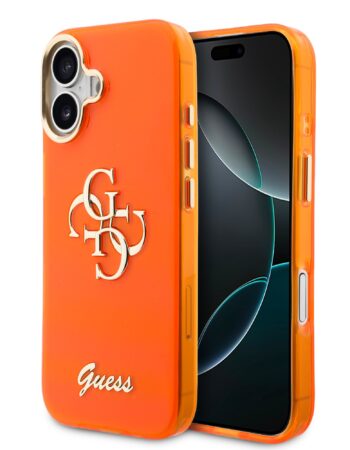 GUESS Калъф Apple iPhone 17, IML 4G Script Metal Logo /оранжев/ - GUHCP17S5HC4MLSO