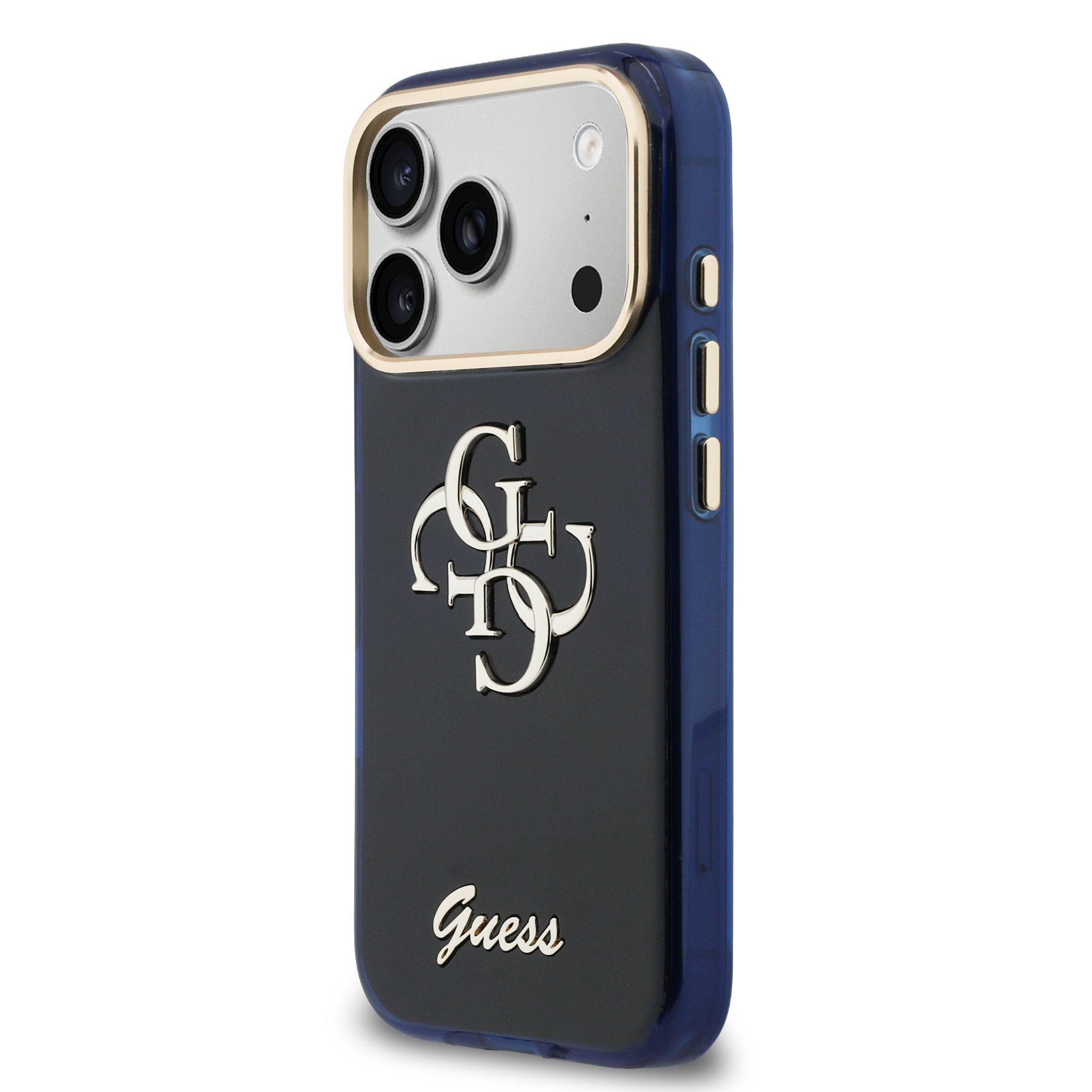 GUESS Калъф Apple iPhone 17 Pro Max, IML 4G Script Metal Logo /син/ - GUHCP17X5HC4MLSB – снимка 3