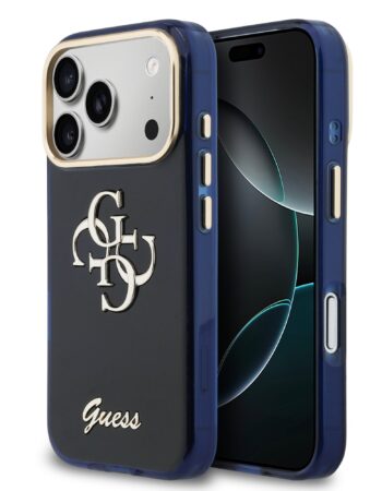 GUESS Калъф Apple iPhone 17 Pro Max, IML 4G Script Metal Logo /син/ - GUHCP17X5HC4MLSB