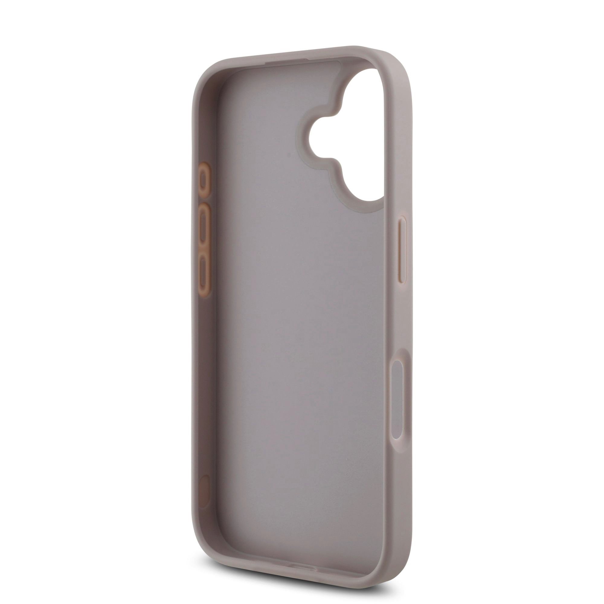 GUESS Калъф Apple iPhone 16, PU Grained 4G Metal Logo, розов - GUHCP16SPGT4MBP – снимка 5
