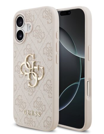 GUESS Калъф Apple iPhone 17, PU 4G Metal Logo, /розов/ - GUHCP17S4GMGPI