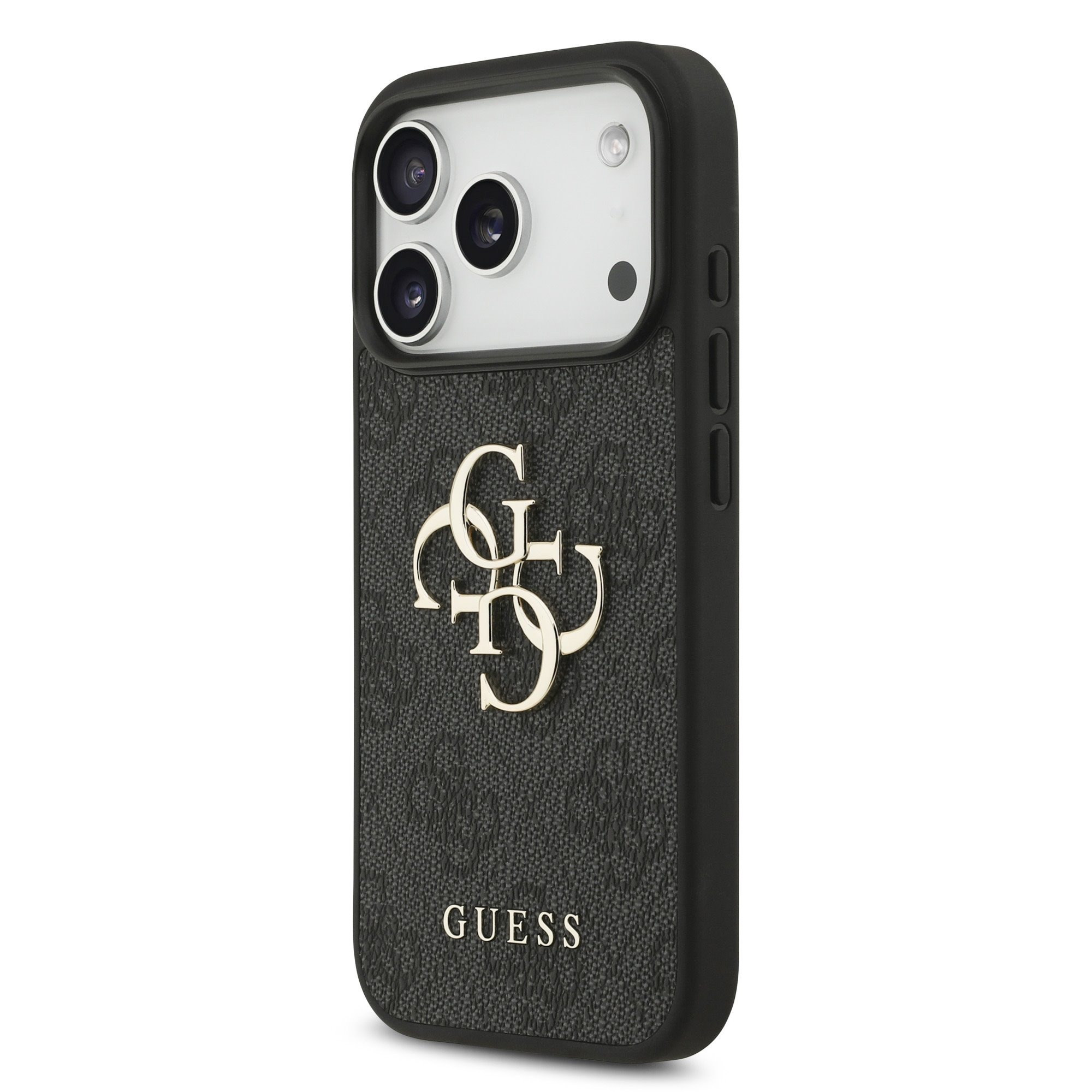 GUESS Калъф Apple iPhone 17 Pro Max, PU 4G Metal Logo, /сив/ - GUHCP17X4GMGGR – снимка 2