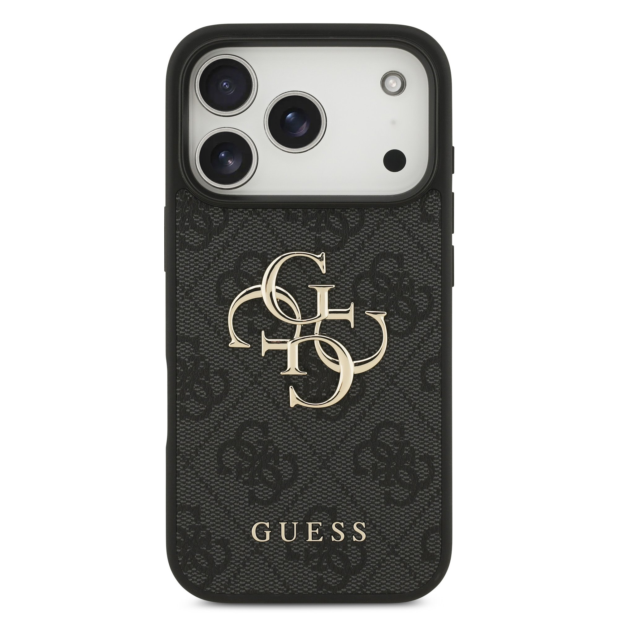 GUESS Калъф Apple iPhone 17 Pro, PU 4G Metal Logo, /сив/ - GUHCP17L4GMGGR – снимка 3