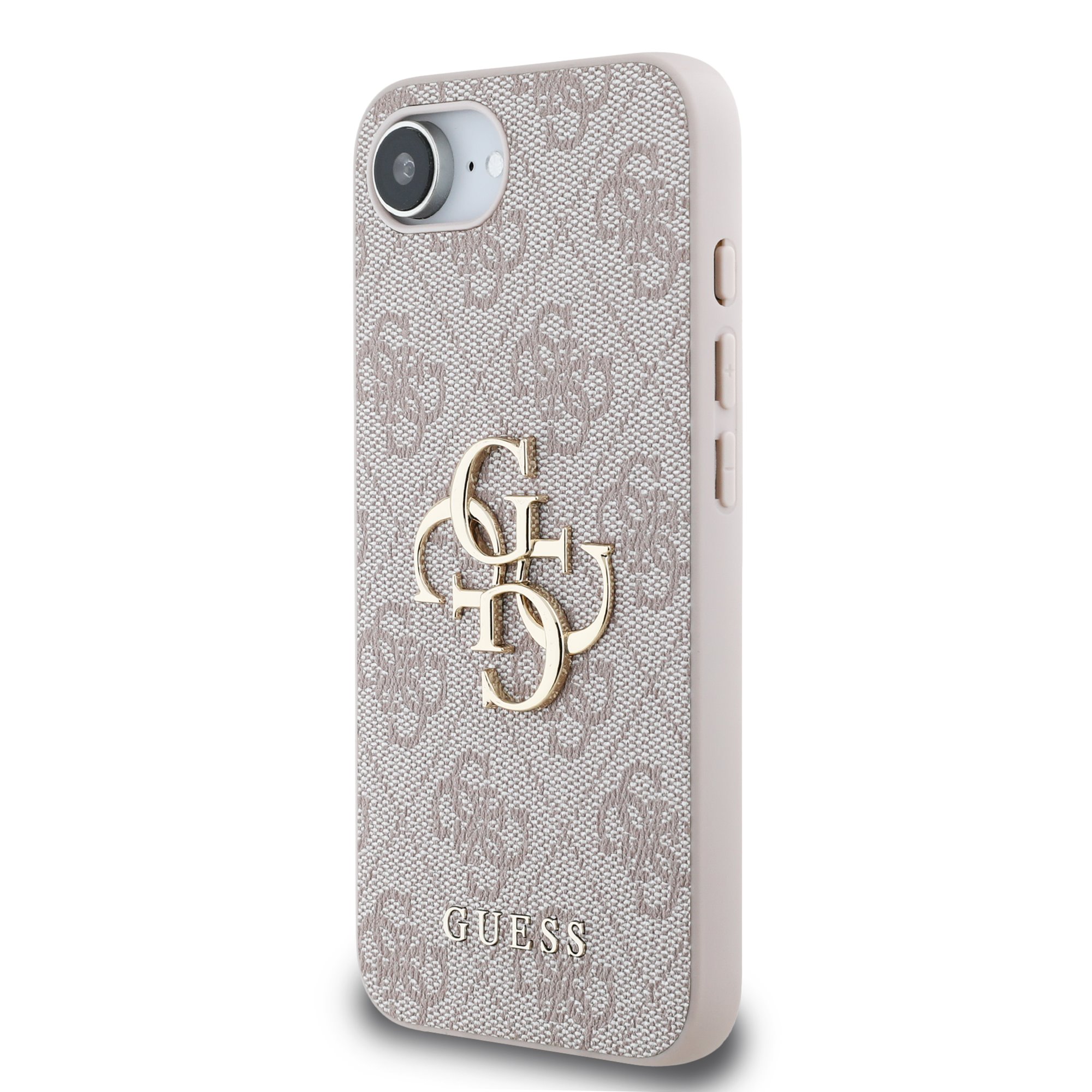 GUESS Калъф Apple iPhone 16e/17e, PU 4G Metal Logo, розов - GUHCPSE44GMGPI – снимка 2