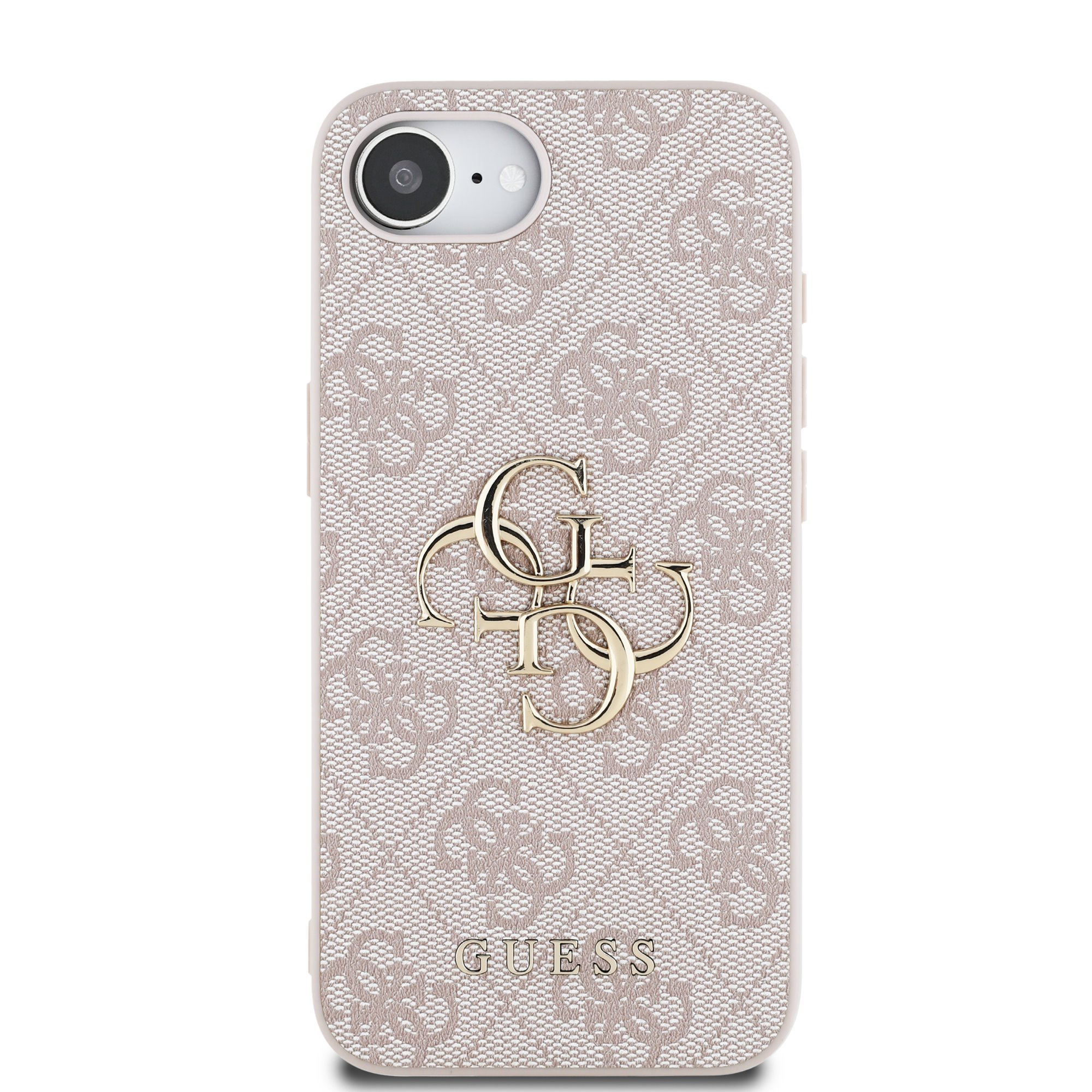 GUESS Калъф Apple iPhone 16e/17e, PU 4G Metal Logo, розов - GUHCPSE44GMGPI – снимка 3