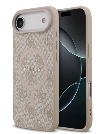 GUESS Калъф Apple iPhone 17 Air, PU Leather 4G Colored Ring MagSafe, /розов/ - GUHMP17MG4GFRP