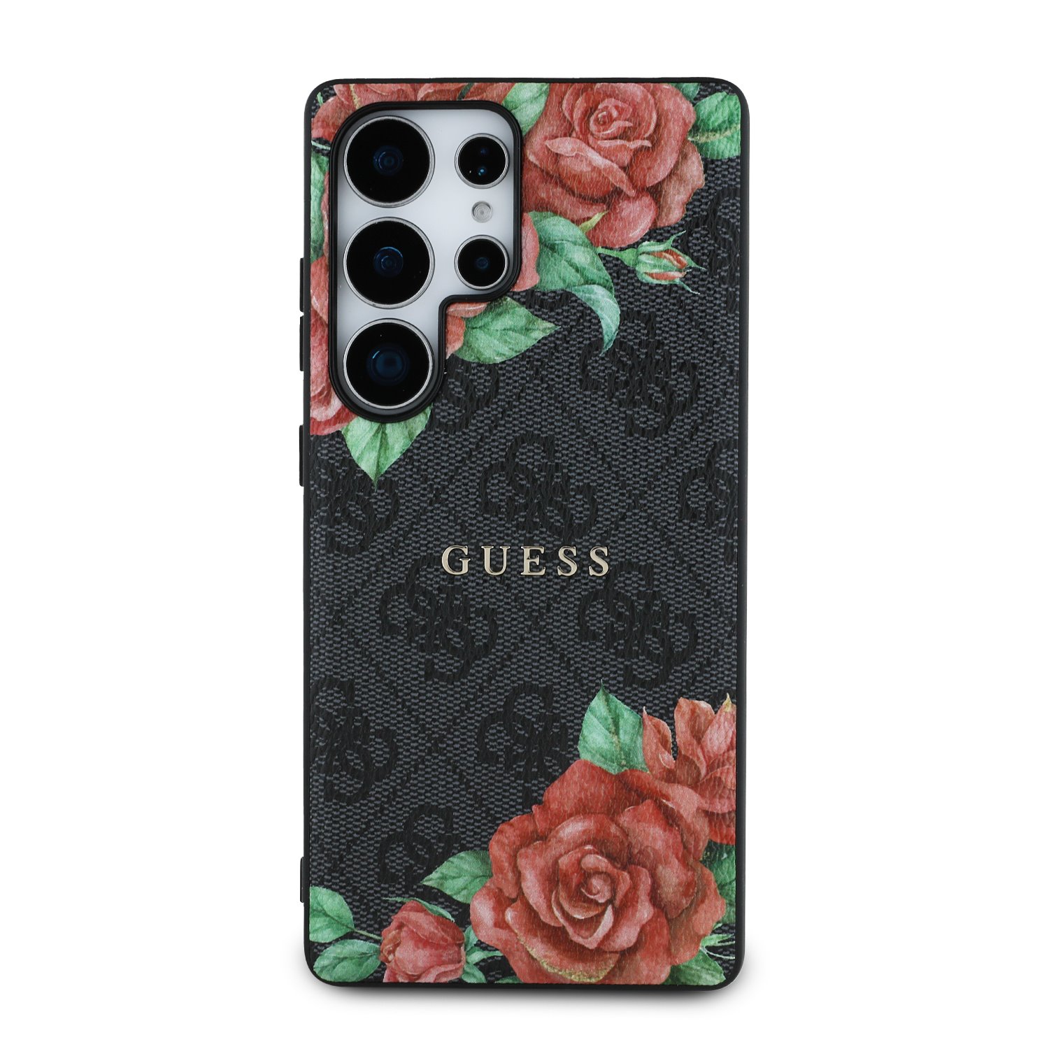 GUESS Калъф Samsung S25 Ultra, PU Leather 4G Flowers Print Metal Classic Logo MagSafe, черен - GUHMS25LP4ROPEMCK – снимка 3