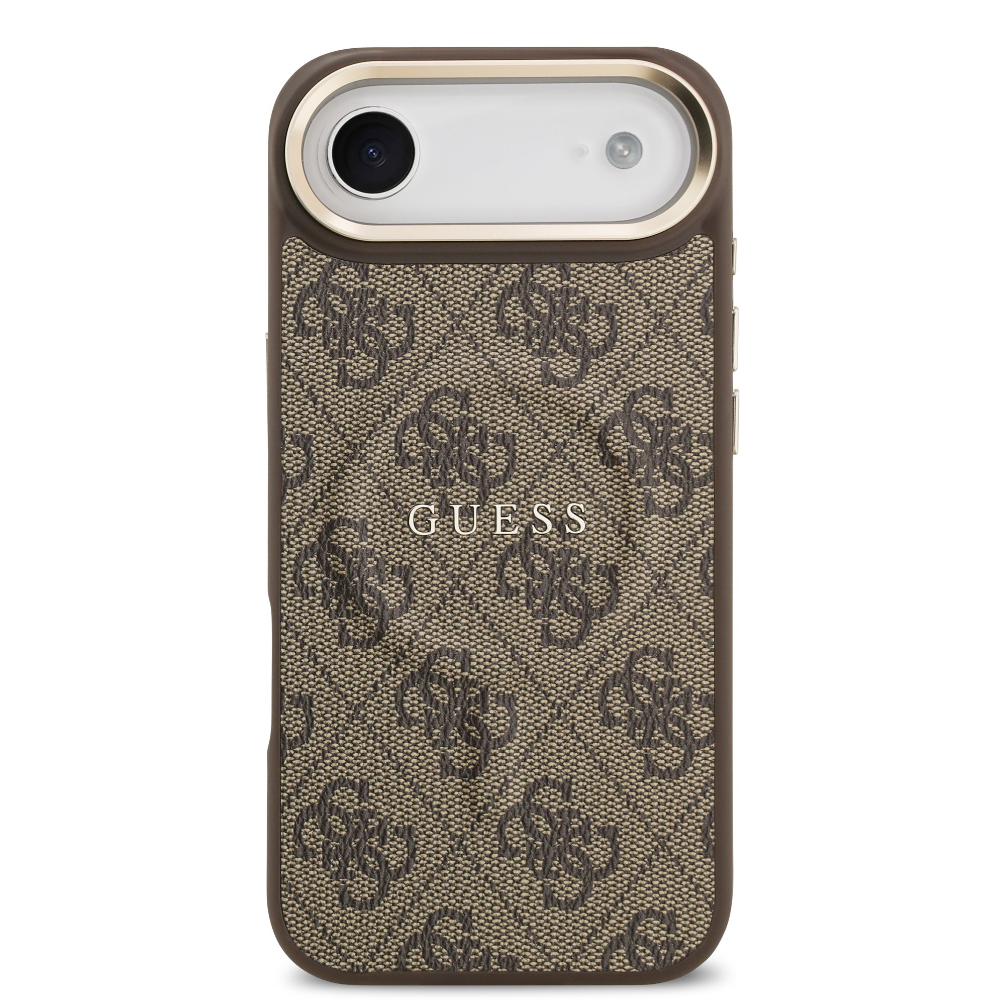 GUESS Калъф Apple iPhone 17 Air, PU Leather 4G Gold Frame MagSafe, кафяв - GUHMP17MP4MSEGCW – снимка 3