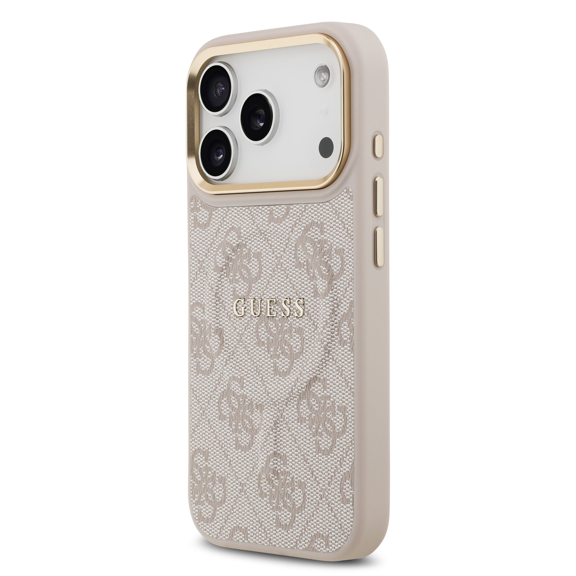 GUESS Калъф Apple iPhone 17 Pro, PU Leather 4G Gold Frame MagSafe, розов - GUHMP17LP4MSEGCP – снимка 2