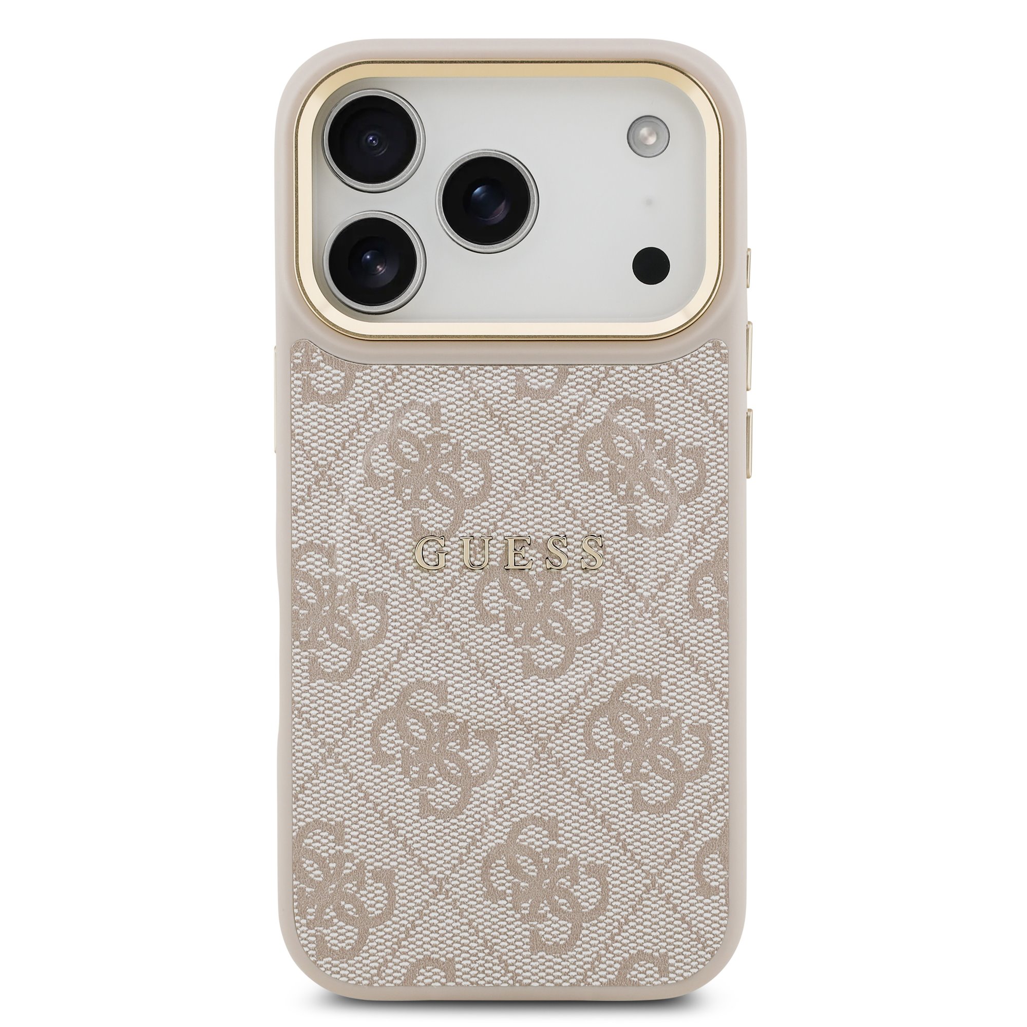 GUESS Калъф Apple iPhone 17 Pro, PU Leather 4G Gold Frame MagSafe, розов - GUHMP17LP4MSEGCP – снимка 3