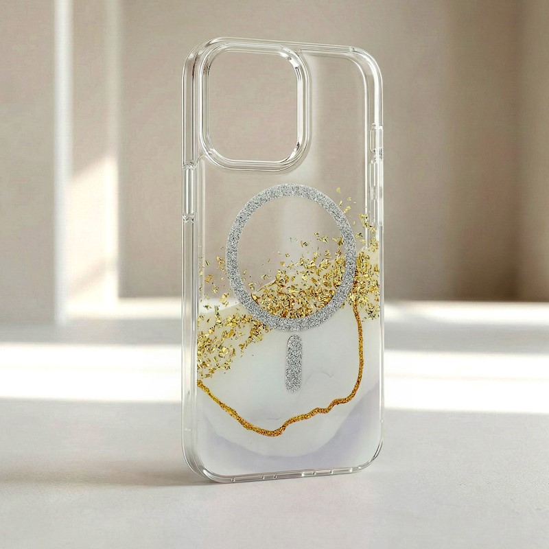 Калъф KARAT MagSafe Apple iPhone 14 Pro /pearl marble/ – снимка 2