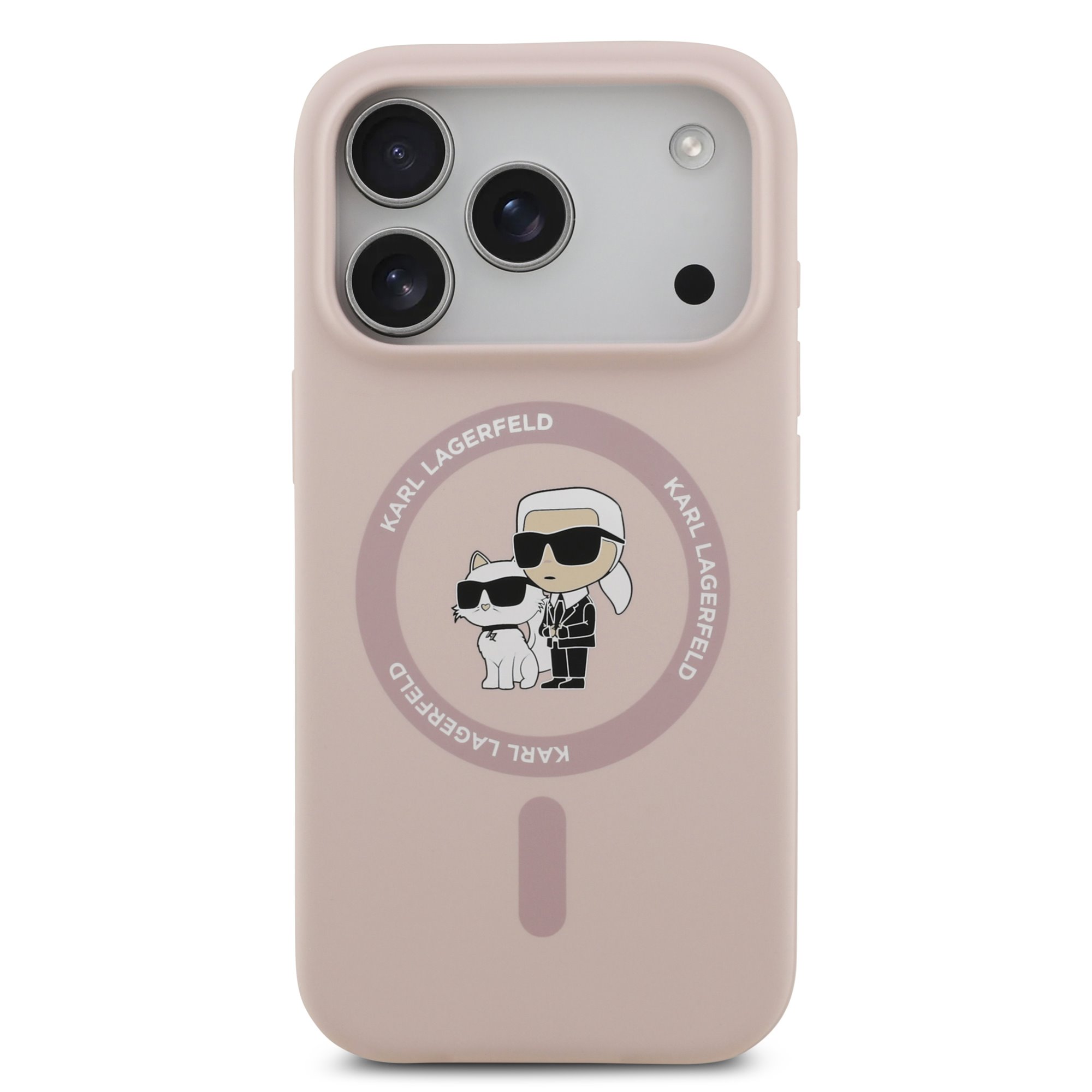 Karl Lagerfeld Калъф Apple iPhone 17 Pro, Liquid Silicone K/C MagSafe /розов/ - KLHMP17LSCMKCRHP – снимка 3