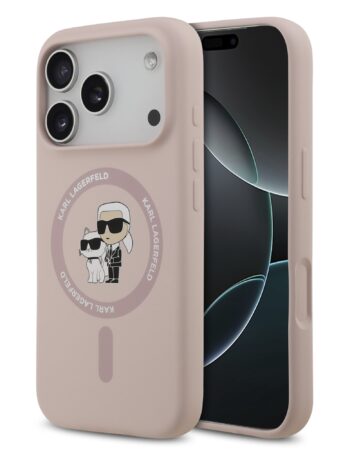 Karl Lagerfeld Калъф Apple iPhone 17 Pro, Liquid Silicone K/C MagSafe /розов/ - KLHMP17LSCMKCRHP