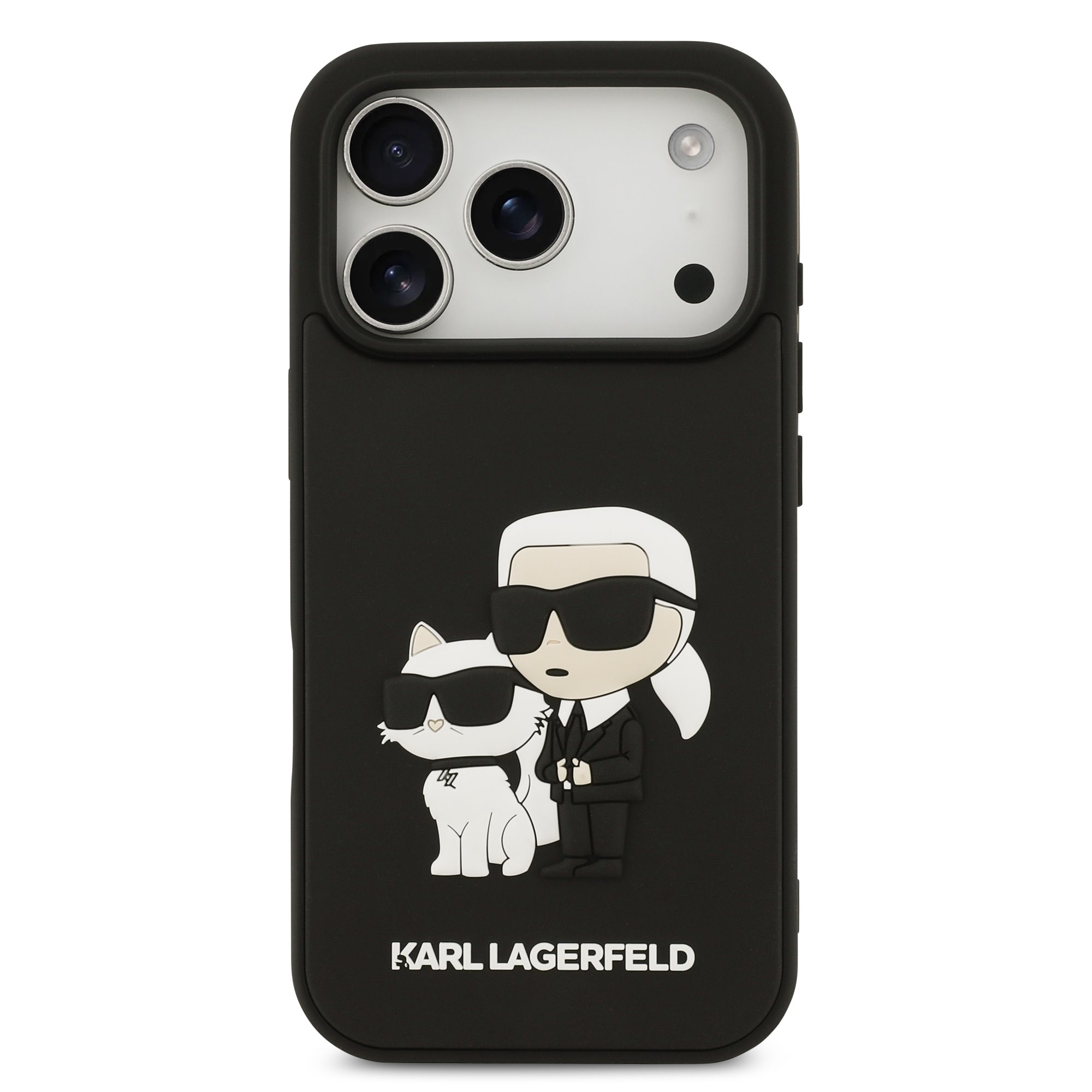 Karl Lagerfeld Калъф Apple iPhone 17 Pro, 3D Rubber K/C /черен/ - KLHCP17L3DRKCNK – снимка 3