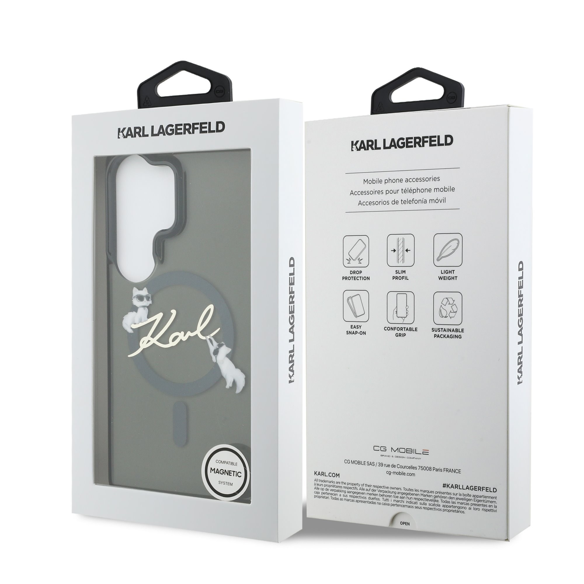 Karl Lagerfeld Калъф Samsung S26 Ultra, IML Choupette Head MagSafe /черен/ - KLHMS26L5HKSCAK – снимка 2