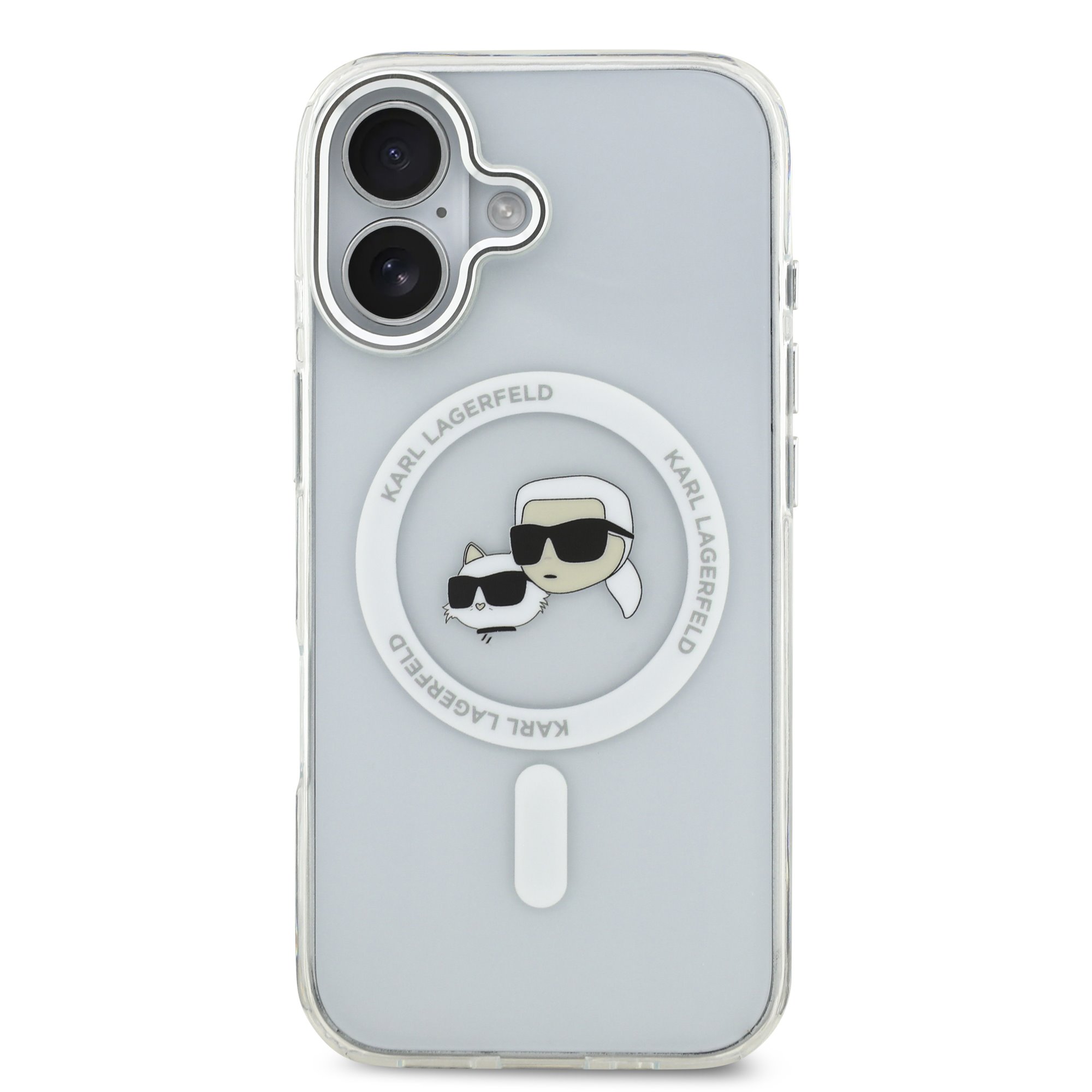 Karl Lagerfeld Калъф Apple iPhone 17 Pro, IML K/C Heads Metal Frame MagSafe /прозрачен/ - KLHMP17LHLSKCH – снимка 3