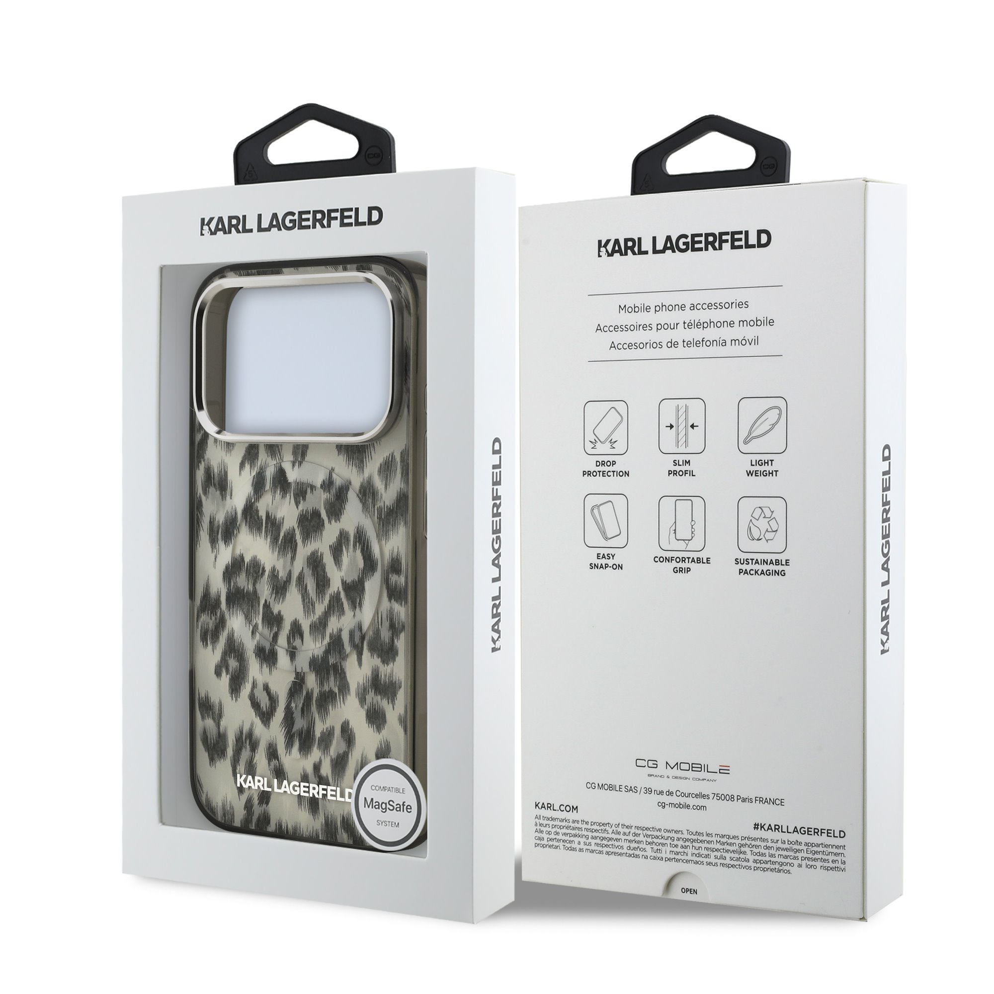 Karl Lagerfeld Калъф Apple iPhone 17 Pro, IML Leopard MagSafe /кафяв/ - KLHMP17LHDLEOICW – снимка 2