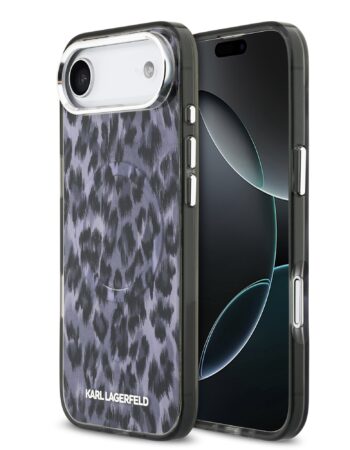 Karl Lagerfeld Калъф Apple iPhone 17 Air, IML Leopard MagSafe /сив/ - KLHMP17MHDLEOICK