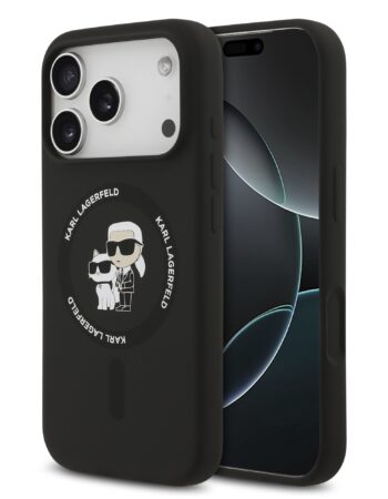 Karl Lagerfeld Калъф Apple iPhone 17 Pro, Liquid Silicone K/C MagSafe /черен/ - KLHMP17LSCMKCRHK