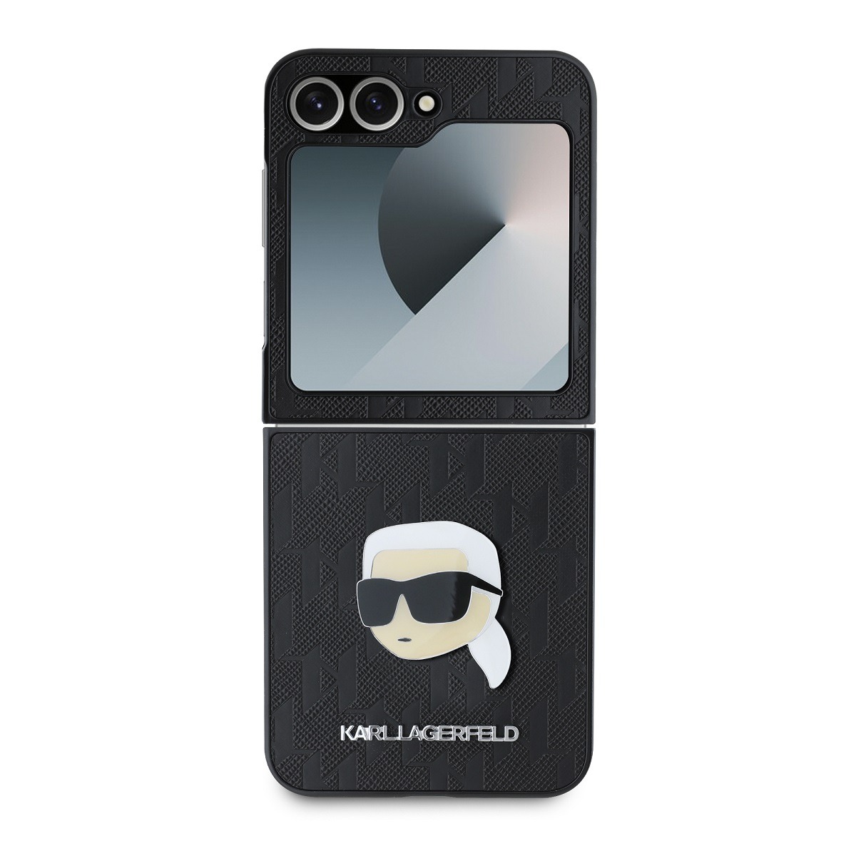 Karl Lagerfeld Калъф Samsung Z Flip 6/ Z Flip 7 FE, PU Saffiano Monogram Karl Head /черен/ - KLHCZF6PGKSKIHK – снимка 3