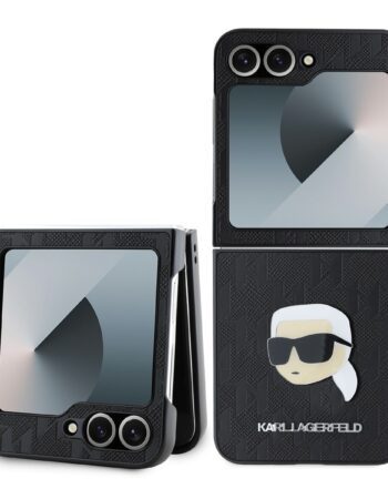 Karl Lagerfeld Калъф Samsung Z Flip 6/ Z Flip 7 FE, PU Saffiano Monogram Karl Head /черен/ - KLHCZF6PGKSKIHK