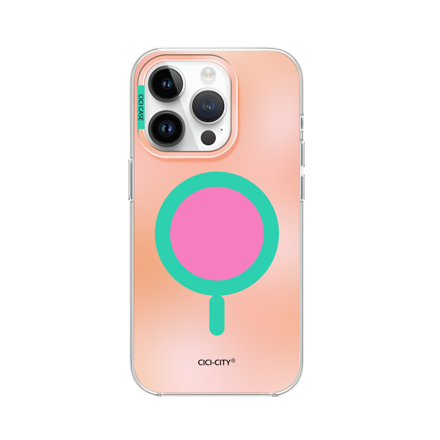 Калъф CiCi Macaron Glow MagSafe Apple iPhone 15 Pro Max /неоново розово/