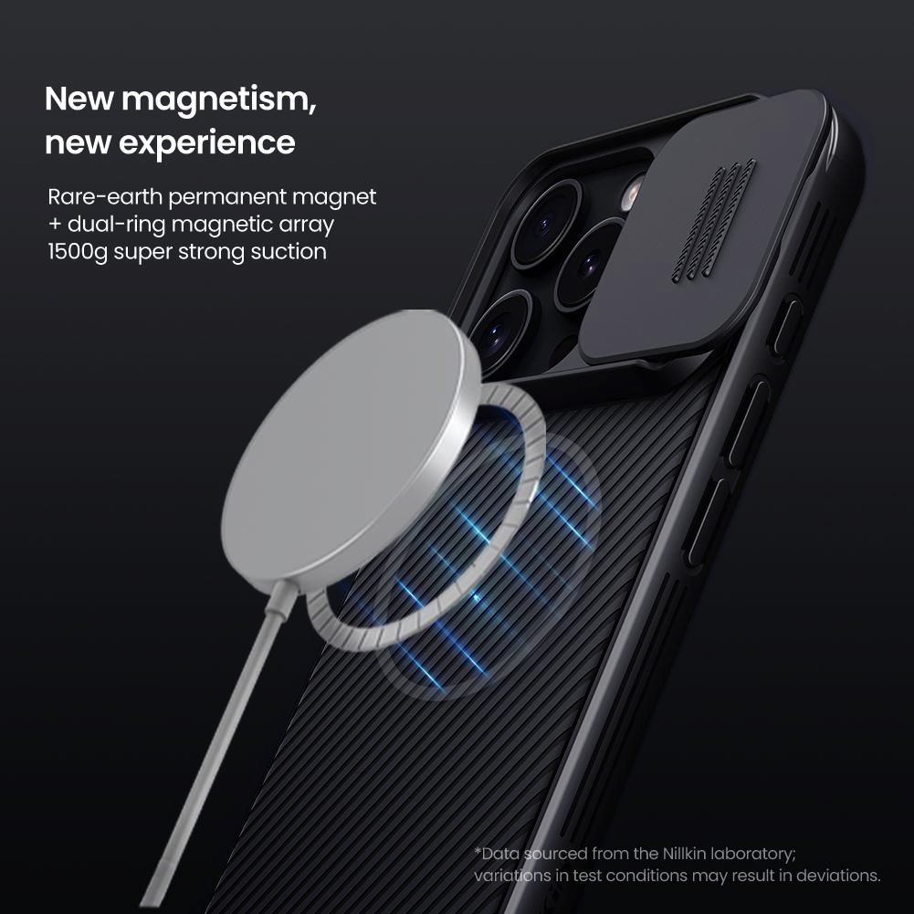 NILLKIN Калъф Apple iPhone 16 Pro, Camshield Pro MagSafe /черен/ – снимка 3