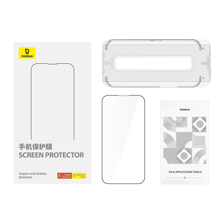 BASEUS Tempered Glass Schott Series PRIVACY Apple iPhone 15 Pro Max, Easy-fix, P60015409201-03 – снимка 2