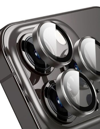 Metal Camera Lens Apple iPhone 15 Pro/15 Pro Max /графитено черни/