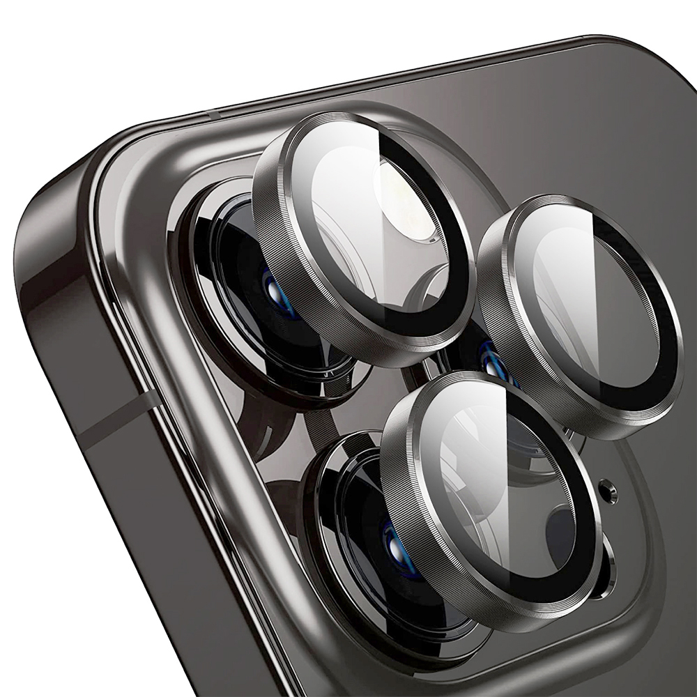 Metal Camera Lens Apple iPhone 15 Pro/15 Pro Max /графитено черни/
