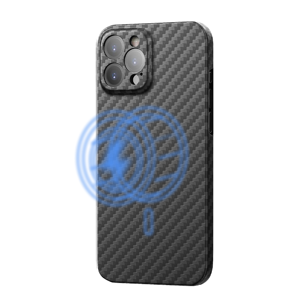 Калъф Genuine Carbon MagSafe Apple iPhone 14 Pro /черен/