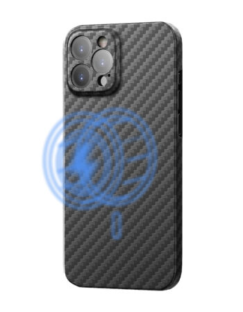 Калъф Genuine Carbon MagSafe Apple iPhone 14 Pro Max /черен/