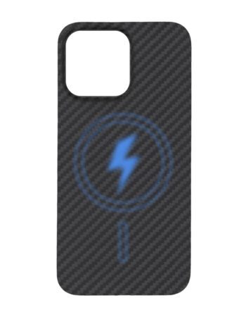 Калъф Genuine Carbon MagSafe Apple iPhone 15 Pro /черен, с отоврена камера/