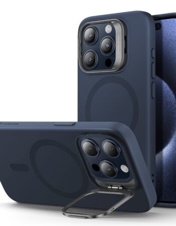ESR Калъф Cloud Soft със стойка iPhone 15 Pro, MagSafe /тъмно син/