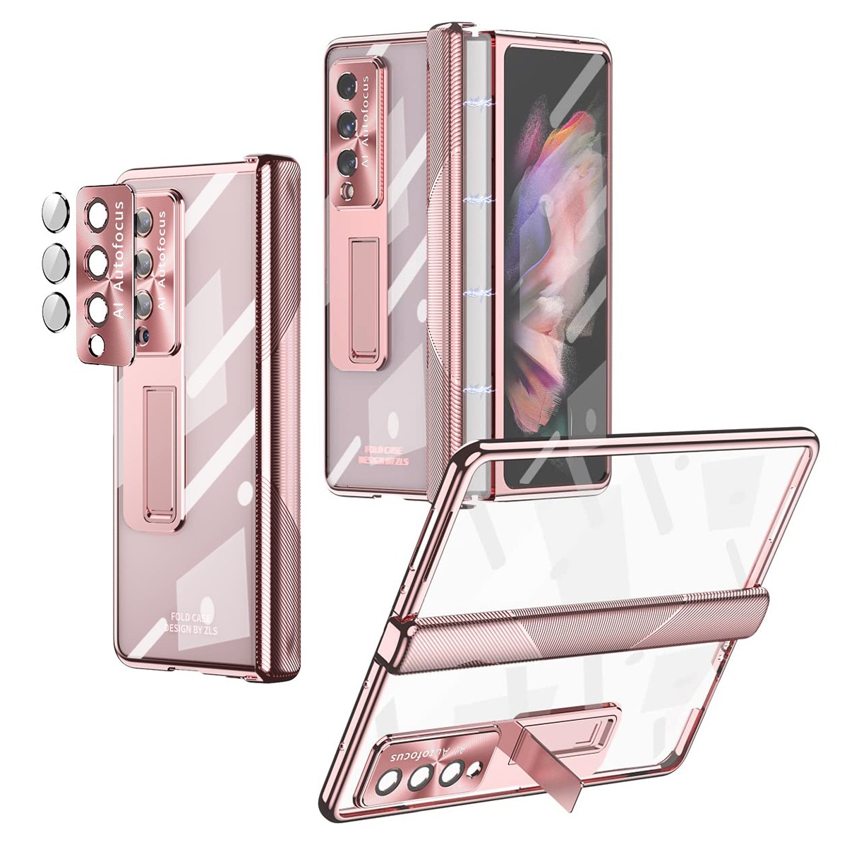 Калъф FW Full Body със стойка Samsung Z Fold 3 /розов/
