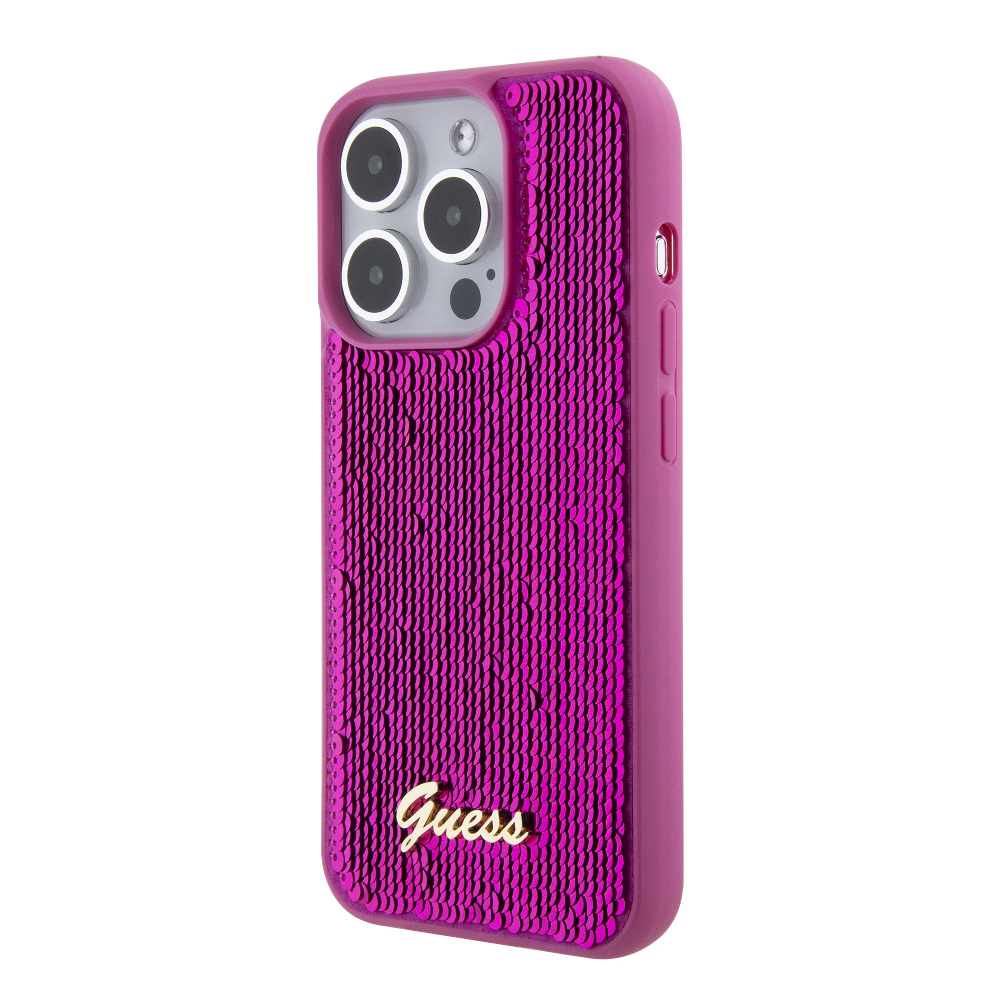 GUESS Калъф Apple iPhone 15 Pro Max, Sequin Script Logo, лилав - GUHCP15XPSFDGSF – снимка 2