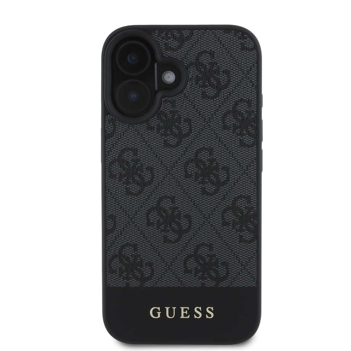 GUESS Калъф Apple iPhone 16, PU 4G Stripe, сив - GUHCP16SG4GLGR – снимка 2