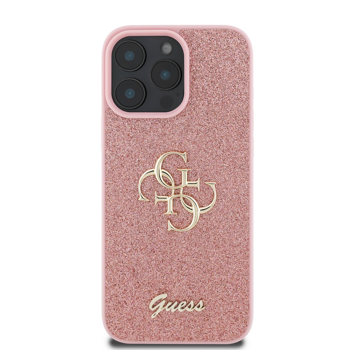 GUESS Калъф Apple iPhone 15 Pro, PU 4G Metal Logo, розов - GUHCP15L4GMGPI – снимка 2