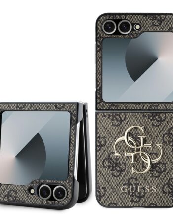 GUESS Калъф Samsung Z Flip 6, PU 4G Metal Logo, кафяв - GUHCZF64GMGBR