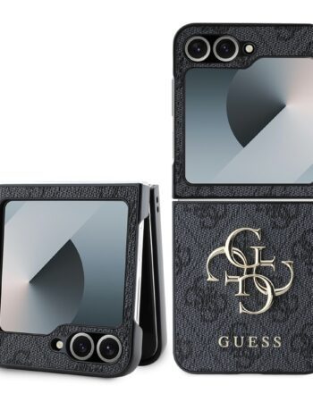 GUESS Калъф Samsung Z Flip 6, PU 4G Metal Logo, сив - GUHCZF64GMGGR