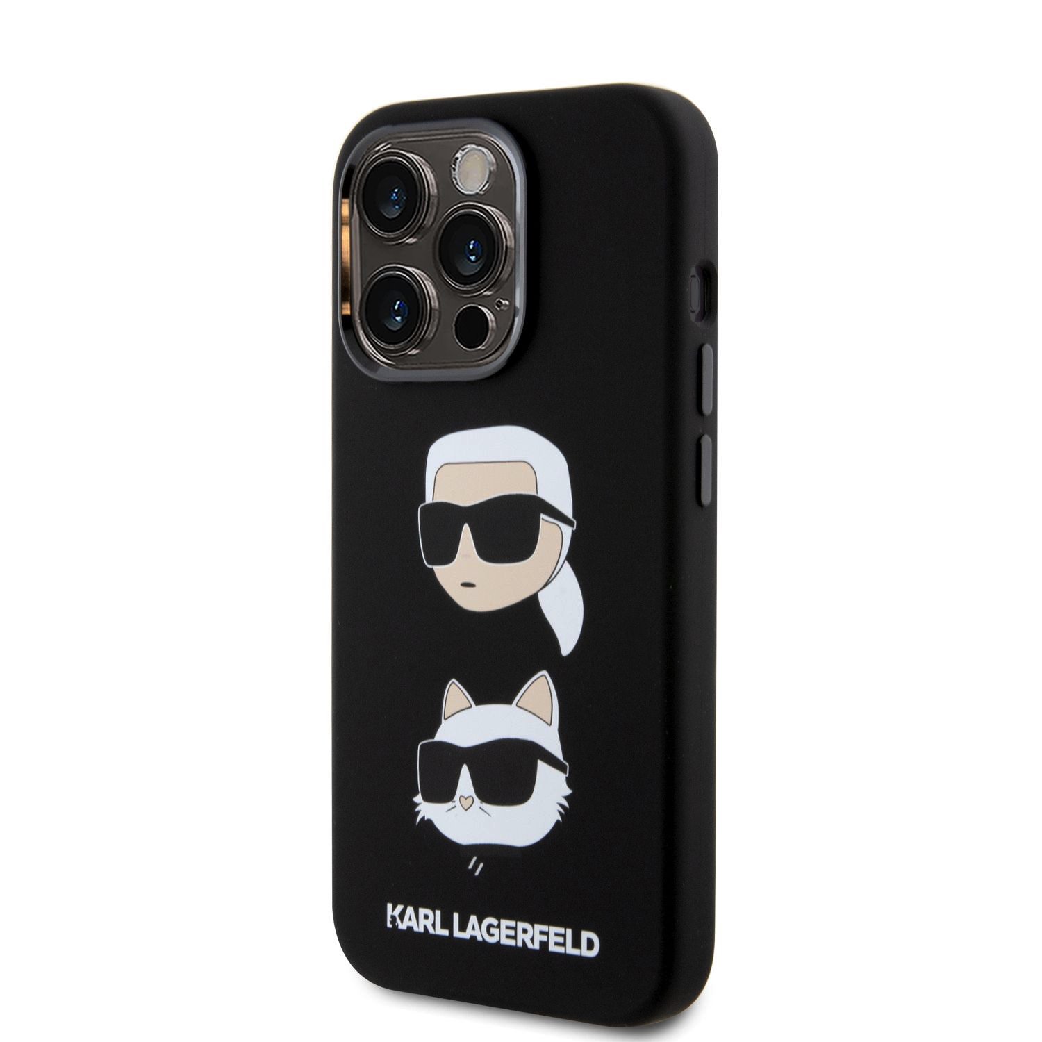 Karl Lagerfeld Калъф Apple iPhone 15 Pro, Liquid Silicone K/C Heads - KLHCP15LSDHKCNK – снимка 2