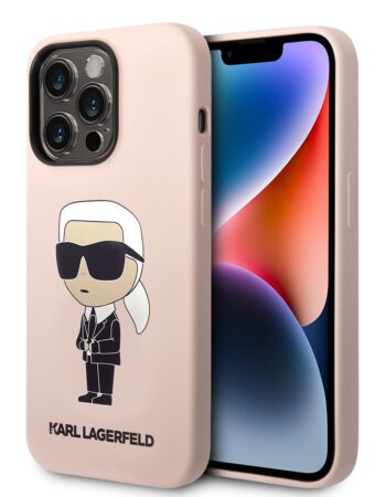 Karl Lagerfeld Калъф Apple iPhone 15 Pro, Liquid Silicone Ikonik NFT - KLHCP15LSNIKBCP