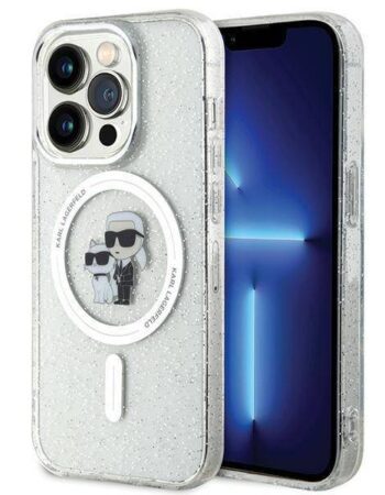 Karl Lagerfeld Калъф Apple iPhone 15 Pro Max, IML Glitter K/C MagSafe /прозрачен/ - KLHMP15XHGKCNOT