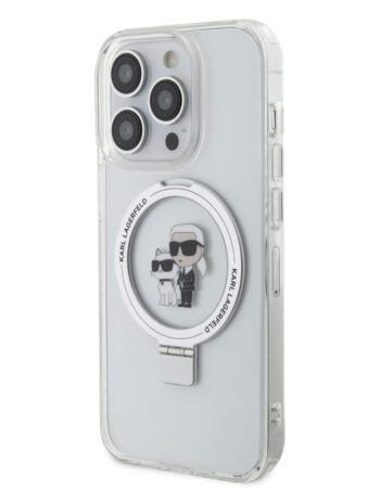 Karl Lagerfeld Калъф Apple iPhone 15 Pro Max, Ringstand K/C MagSafe /прозрачен/ - KLHMP15XHMRSKCH