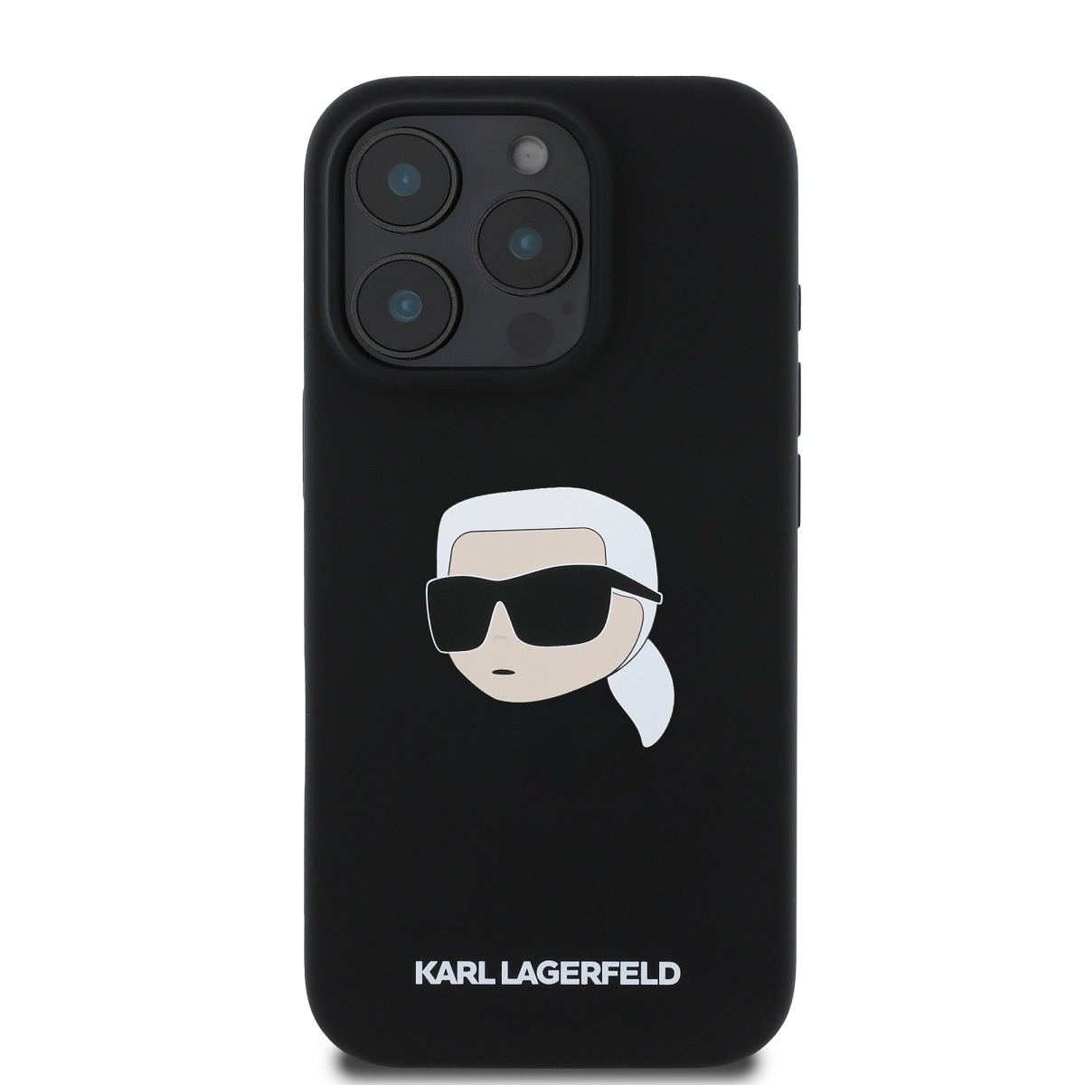 Karl Lagerfeld Калъф Apple iPhone 16 Pro, Liquid Silicone Karl Head MagSafe /черен/ - KLHMP16LSKHPPLK – снимка 2