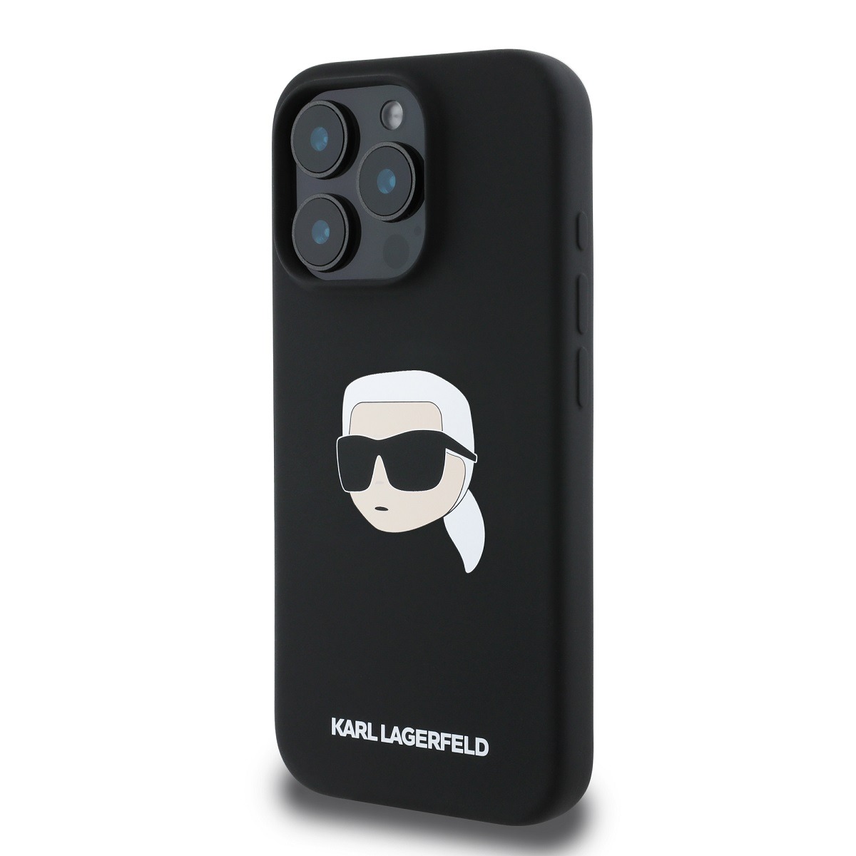 Karl Lagerfeld Калъф Apple iPhone 16 Pro, Liquid Silicone Karl Head MagSafe /черен/ - KLHMP16LSKHPPLK – снимка 3