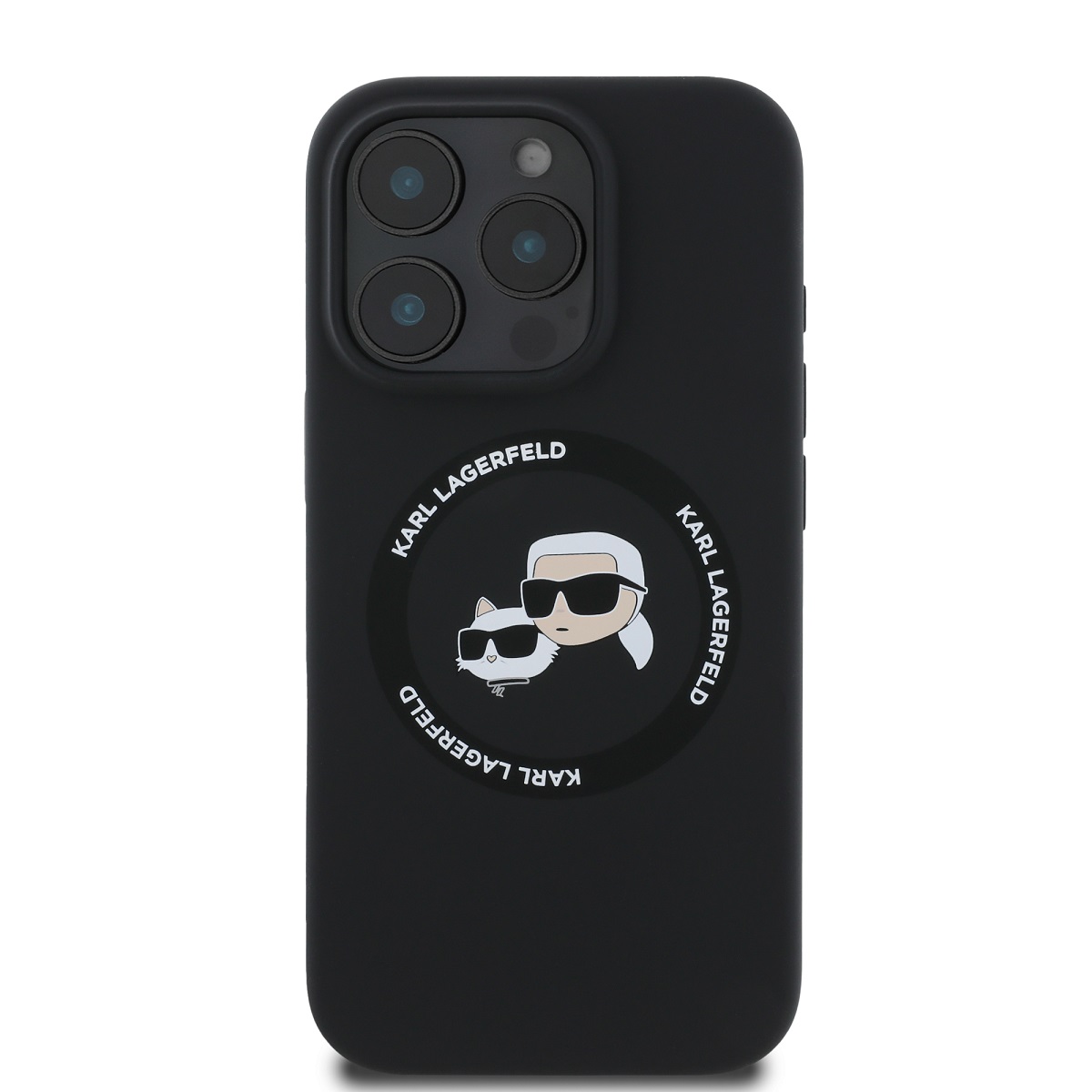 Karl Lagerfeld Калъф Apple iPhone 16 Pro Max, Liquid Silicone K/C MagSafe /черен/ - KLHMP16XSKCHTCK – снимка 2